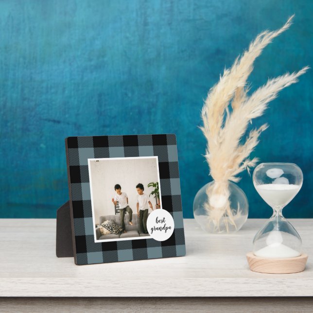 Photo Meilleur Cadeau Grand-Père En Plaque Bleue Et Noir (Insitu)