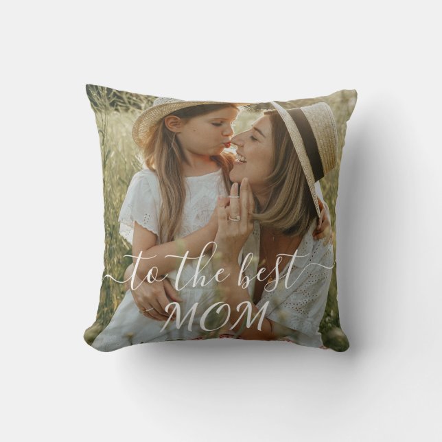 Photo Meilleure Mère Coussin de jet de la Fête des (Recto)