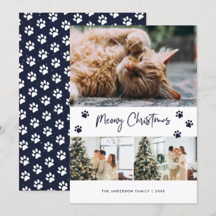 Photo Meowy Carte de Noël du propriétaire d'un cha