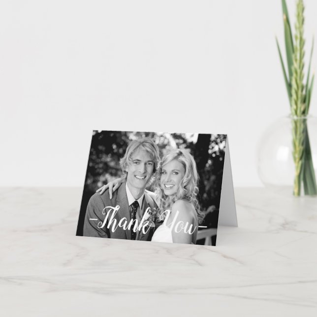 Photo Merci Black & White - Carte Note (Devant)