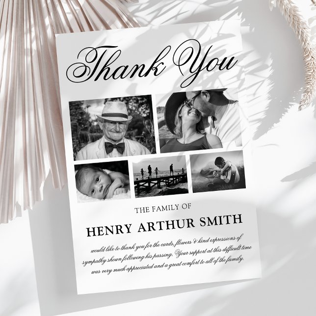 Photo Merci funéraire | Carte de service Memorial (Créateur téléchargé)