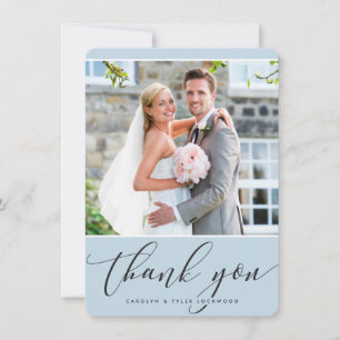 PHOTO MERCI jolie calligraphie bleu pâle