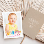 PHOTO MERCI mignon audacieux type amusant coloré<br><div class="desc">Envoyez et extra spécial message de MERCI avec style et pizzazz pour vos invités de votre BIG DAY! Personnalisé avec vos détails & photos mon moderne MERCI NOTES vous êtes sûr de vous démarquer en mettant votre photo préférée de votre mariage pour faire un souvenir spécial qui sera chéri longtemps...</div>