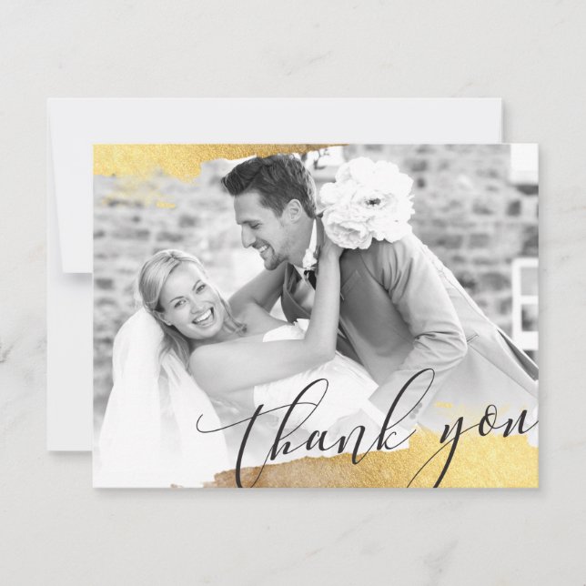 PHOTO MERCI moderne luxe bord doré gilded (Devant)