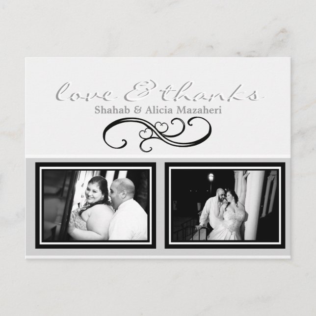 Photo Merci personnalisé Carte postale avec photos (Devant)