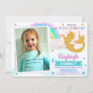 Photo Mermicorn invitation anniversaire Mericorn f