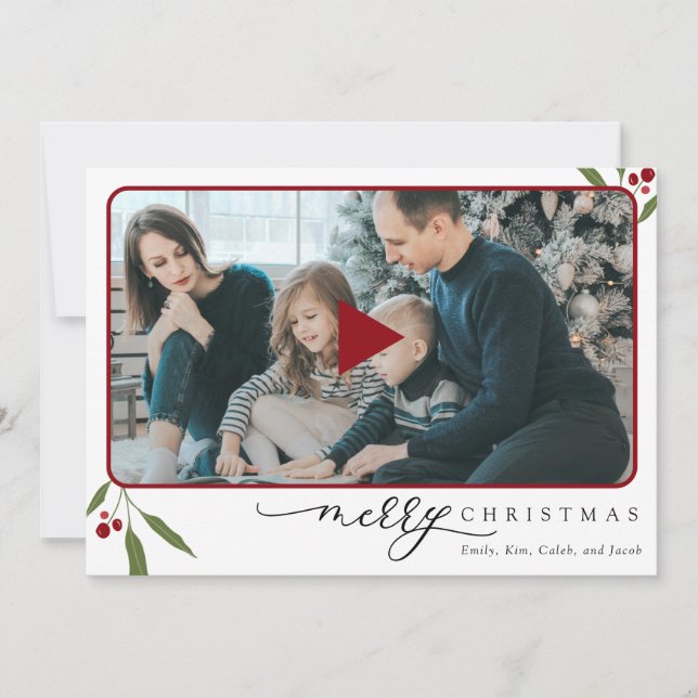 Photo Merry Christmas QR Code Holiday Video (Devant)