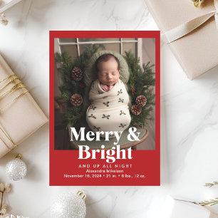 Photo Merry et Bright Faire-part de naissance