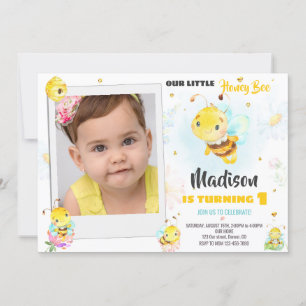 Photo miel abeille invitation anniversaire invitat