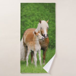 Photo mignonne de poney de maman de baiser de