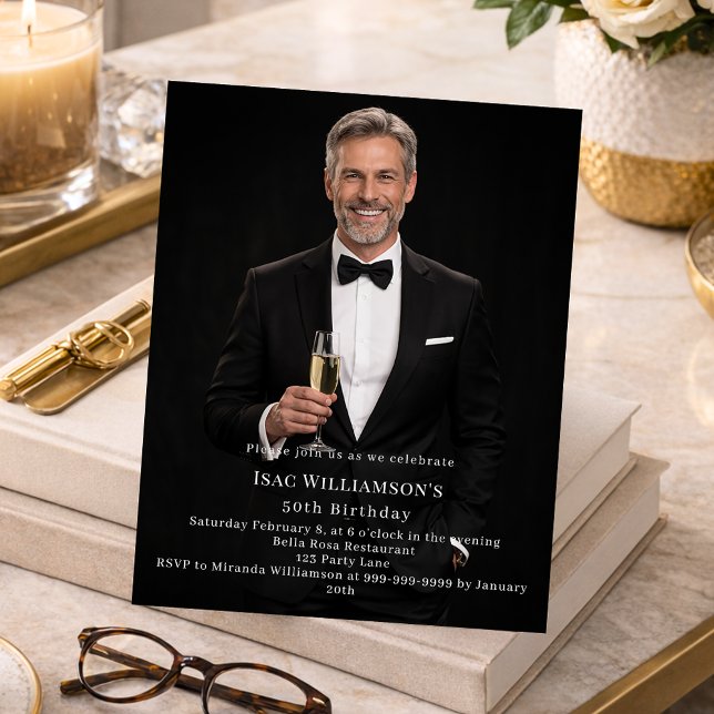 Photo milestone birthday invitation (Créateur téléchargé)