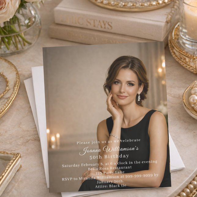 Photo milestone birthday invitation (Créateur téléchargé)