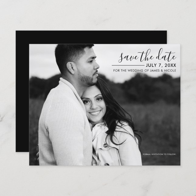 Photo minimal moderne avec élégance Enregistrer la (Devant / Derrière)