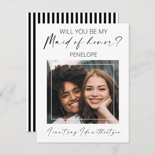 Photo minimale | Serez-Vous Ma Fille D'Honneur ? (Devant / Derrière)
