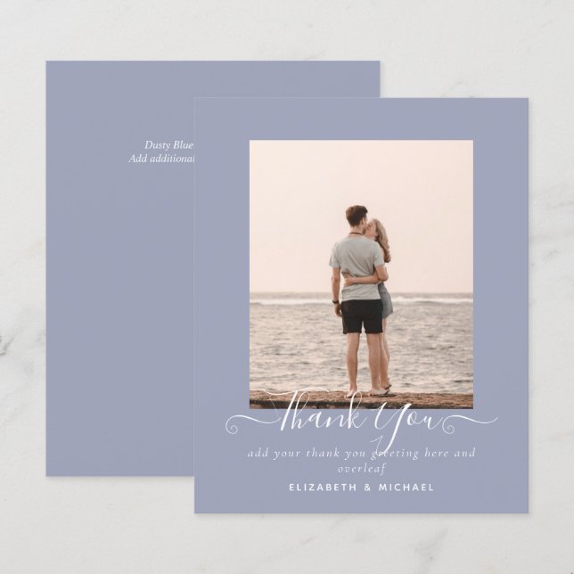 PHOTO minimaliste BUDGET MERCI Dusty Blue (Devant / Derrière)