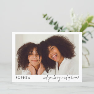 Photo minimaliste chic noir Maid of Honor Proposit