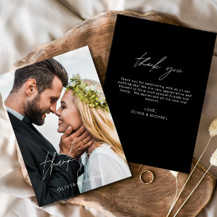 Photo minimaliste en Merci noir blanc Mariage