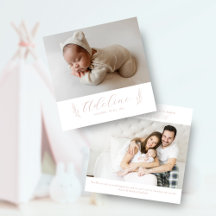 Photo minimaliste moderne Faire-part de naissance