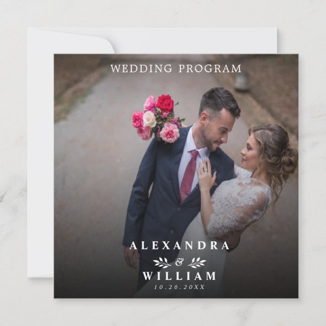 Photo minimaliste moderne Mariage (Devant)