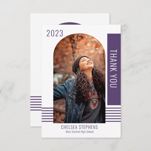 Photo minimaliste simple Merci de graduation 2022 (Devant / Derrière)
