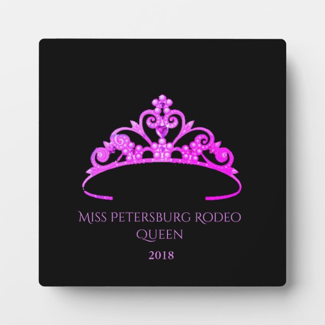 Photo Miss America Fuchsia Tiara Titleholder Plaque (Devant)