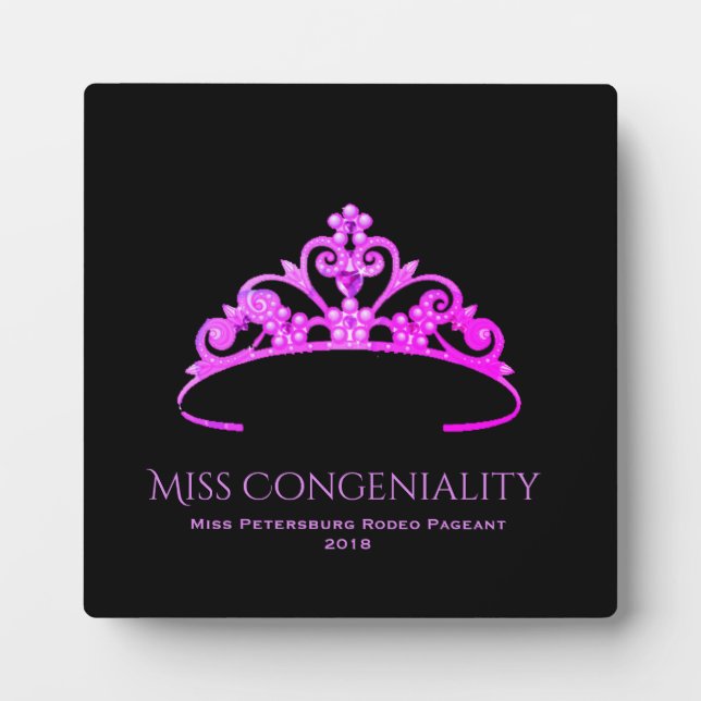 Photo Miss America Rodeo Crown Congeniality Plaque (Devant)