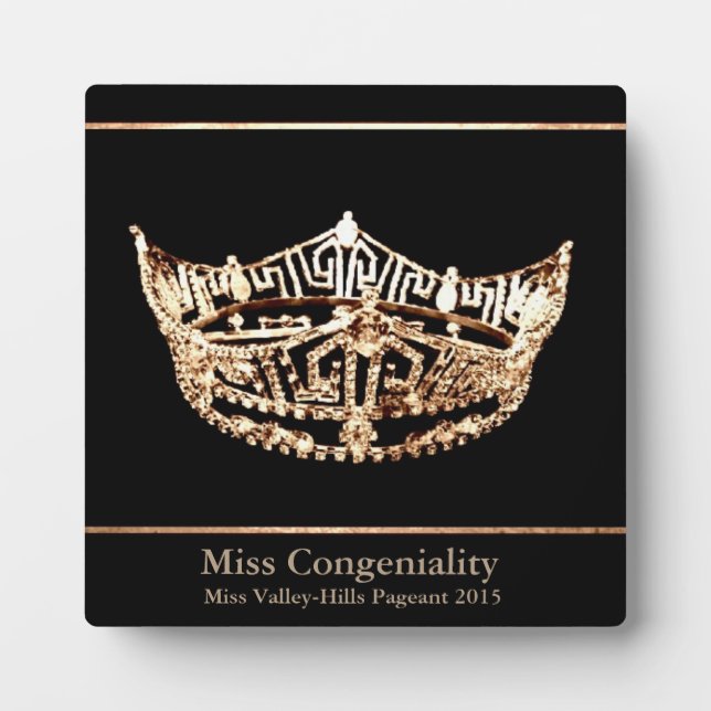 Photo Miss America style Custom Awards Plaque (Devant)