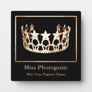 Photo Miss USA style Gold Crown Custom Awards Plaque