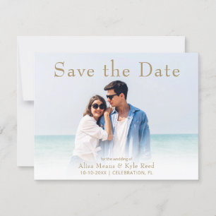 Photo Modern Enregistrer la Date Annonce Carte Pla