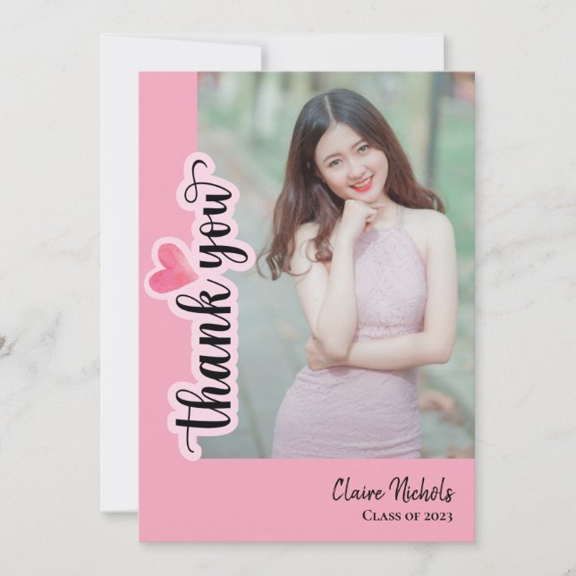 Photo moderne 2023 Graduation Pink (Devant)