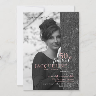 Photo moderne 50 & Fabulous Party Invitation