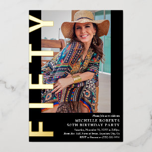 Photo moderne 50th Birthday Party Invitation