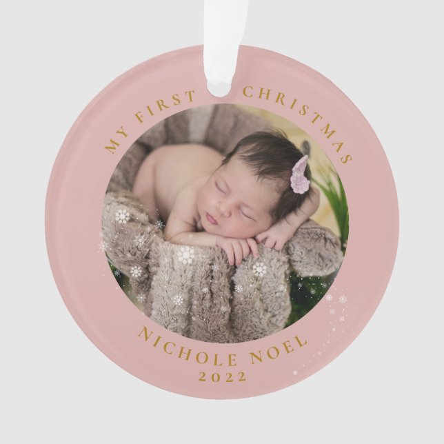 Photo moderne à deux côtés Mon premier flocon de N (devant)