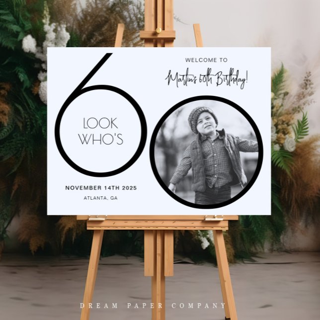Photo moderne Affiche de bienvenue 60e anniversair (Créateur téléchargé)