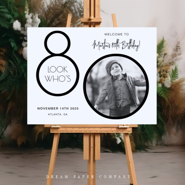 Photo moderne Affiche de bienvenue d'anniversaire  (Créateur téléchargé)