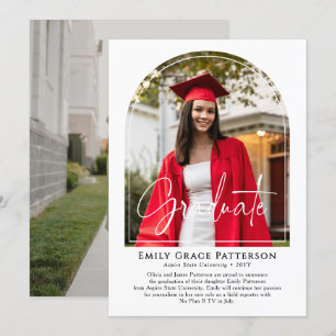 Photo Moderne Arch Script Graduation Faire-part