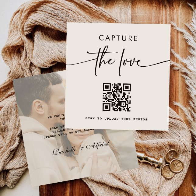 Photo moderne Capturer les cartes de table Love QR (Créateur téléchargé)