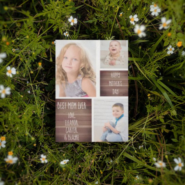 Photo moderne Collage Carte de la fête des mères (Créateur téléchargé)