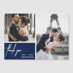 Photo moderne Collage Mariage Marine Merci bleu