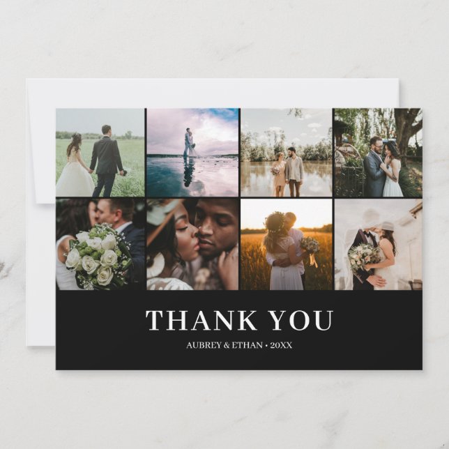Photo moderne Collage Mariage Merci (Devant)