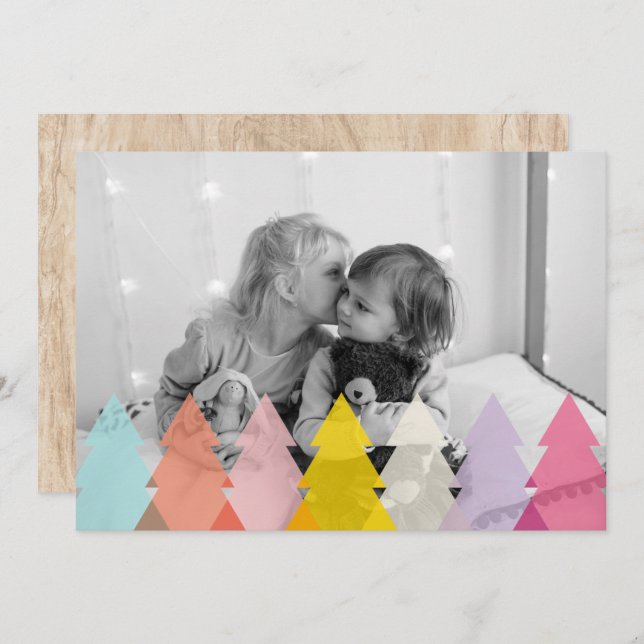 Photo moderne de Noël brillant (Devant / Derrière)