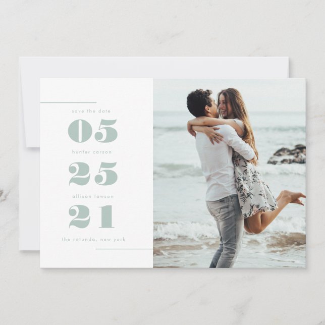 Photo moderne Enregistrer la date (Devant)