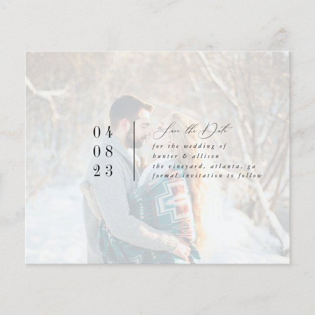 Photo moderne Enregistrer la date (Devant)