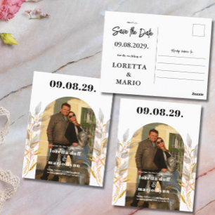 Photo moderne Enregistrer la date Invitation Carte