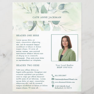 Photo moderne Eucalyptus Elégant Flyer Rustique