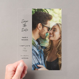 Photo Moderne & Faire-Part de Date de Mariage sur