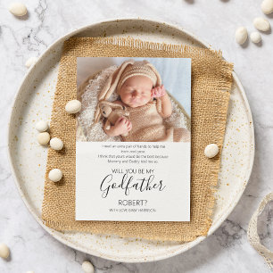 Photo moderne Godfather Proposition Invitation