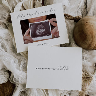 Photo moderne Hello Baby Faire-part Card