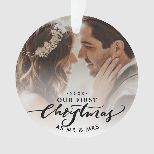 Photo moderne 'Notre premier Noël en tant que Mr & (devant)