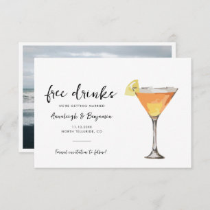 Photo moderne Script Mariage Enregistrer la date